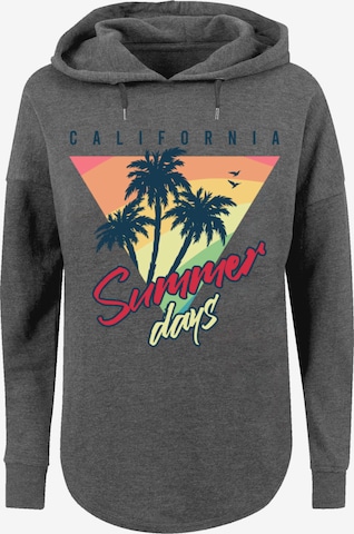 Sweat-shirt 'California Palmen Retro' F4NT4STIC en gris : devant
