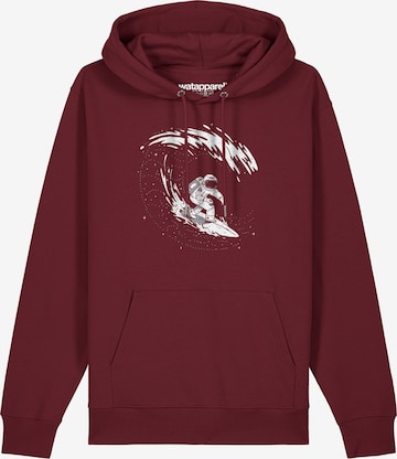 Sweat-shirt ' Surfing Spaceman ' Watapparel en rouge : devant