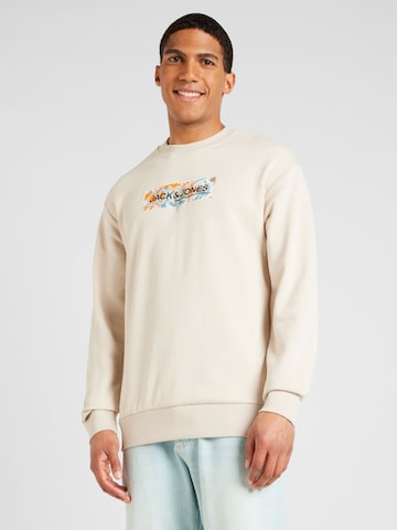 JACK & JONESSweater majica 'SUMMER' - bež boja: prednji dio