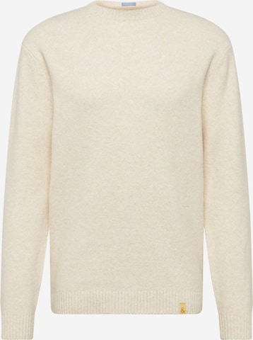 COLOURS & SONS Sweater 'Hairy' in Beige: front