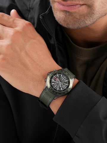 SWISS MILITARY HANOWA Analoog horloge 'Watchman' in Groen: voorkant