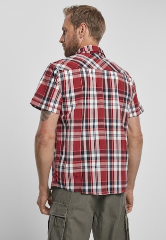 Brandit Regular fit Button Up Shirt 'Roadstar' in Red