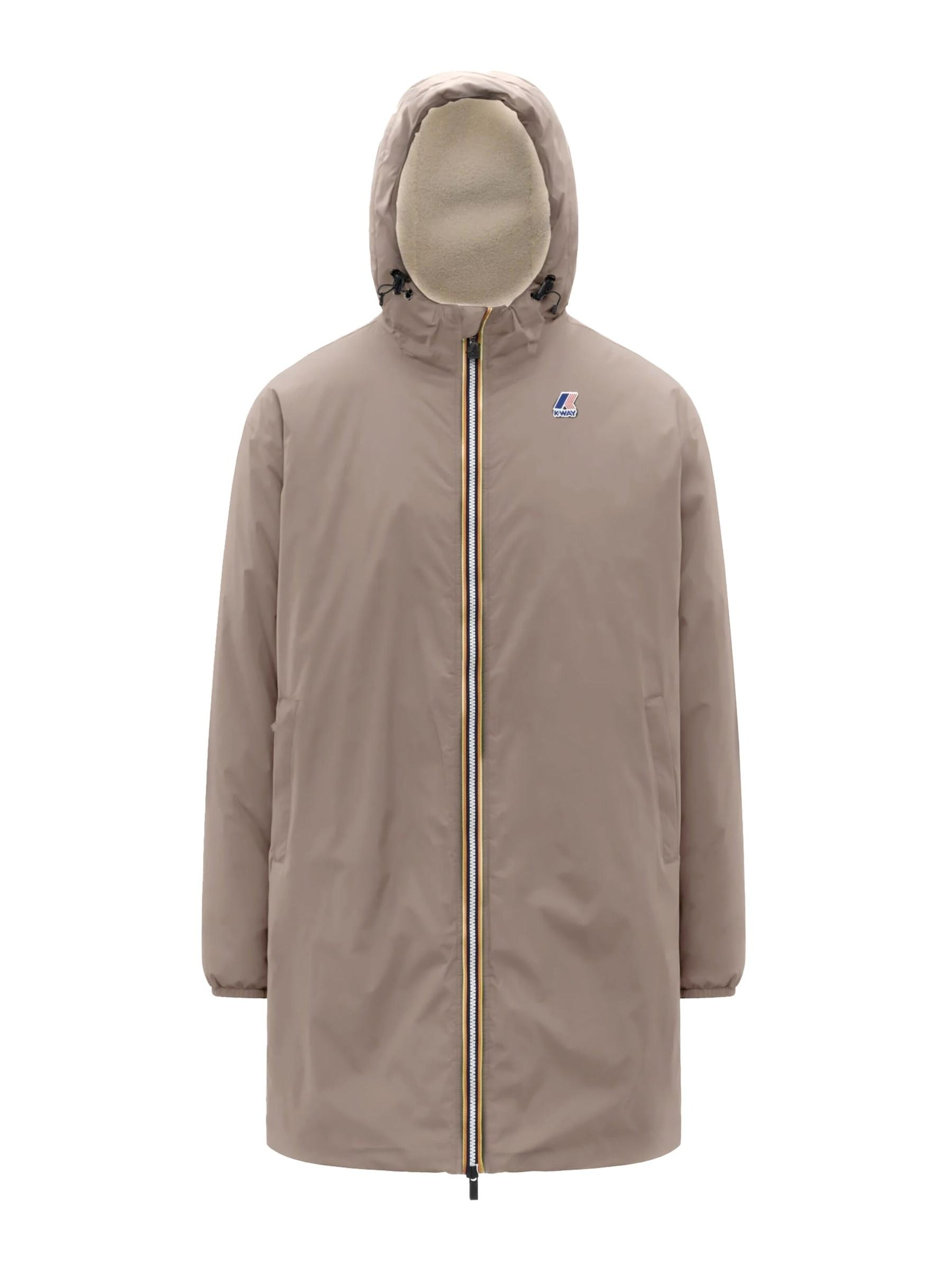 K-Way Winterjas 'LE VRAI 4.0 EIFFEL EAST ORSETTO GIUBBINO' in Beige: voorkant