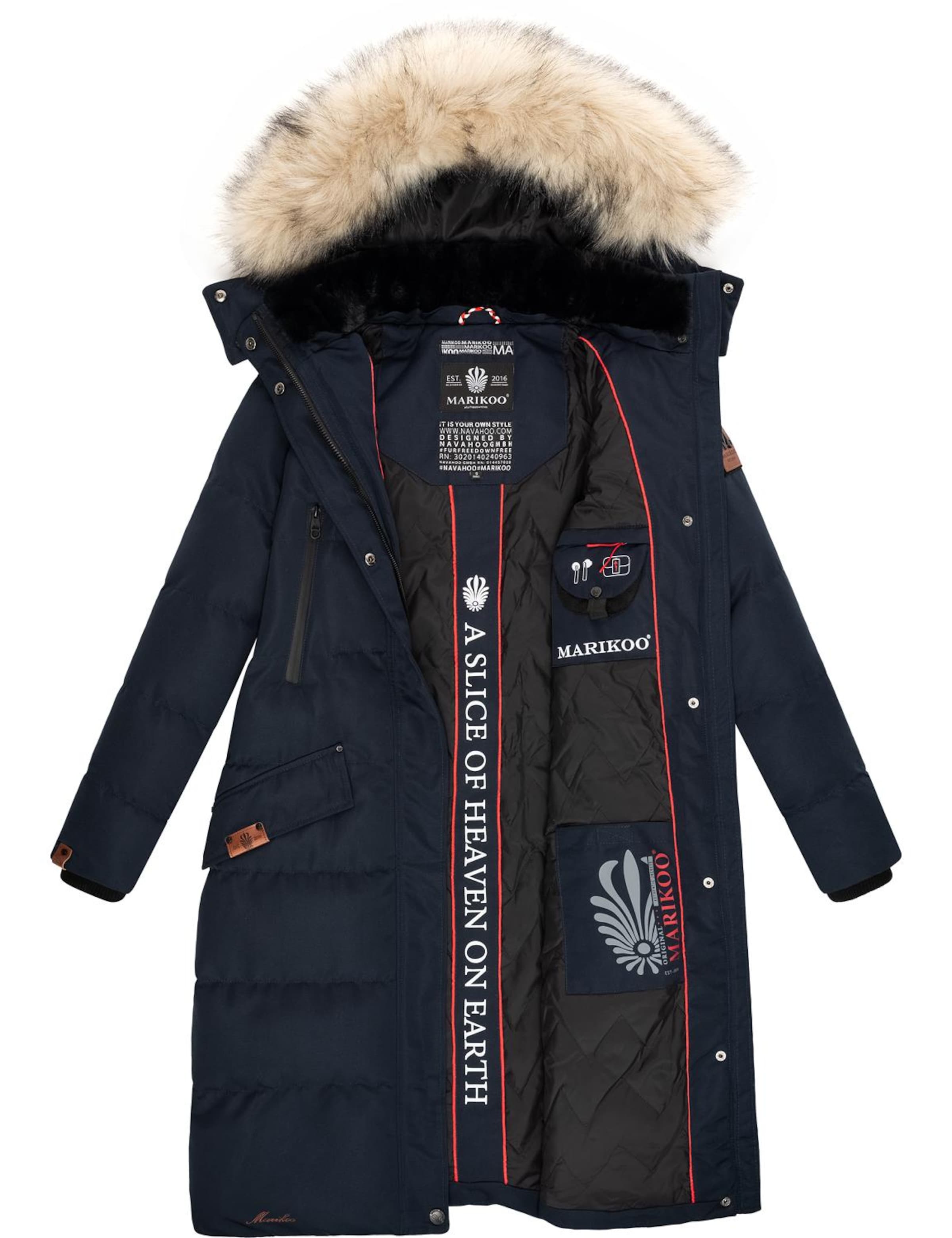 Manteau d’hiver 'Schneesternchen' MARIKOO en bleu