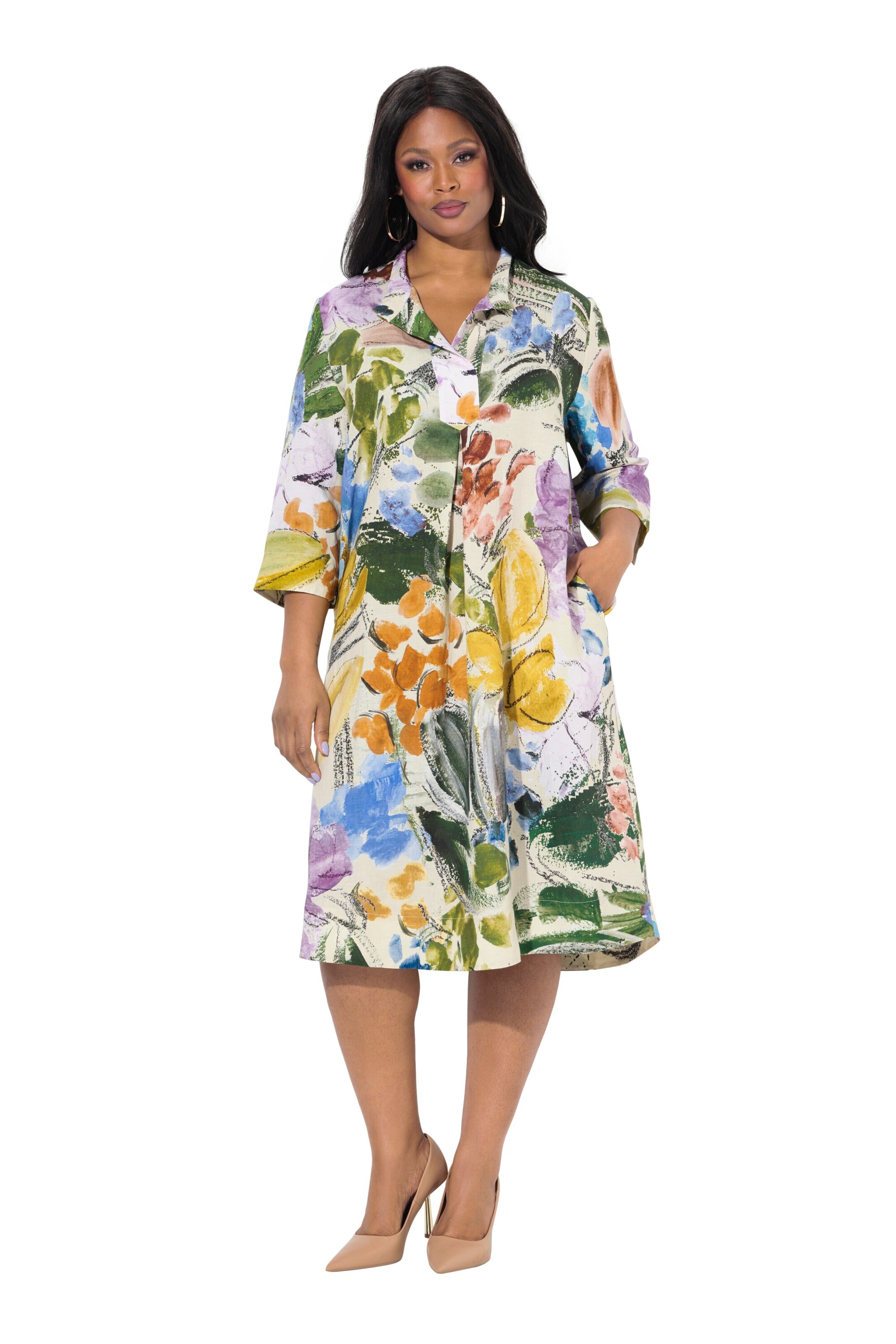 Ulla Popken Dress in Mixed colours: front