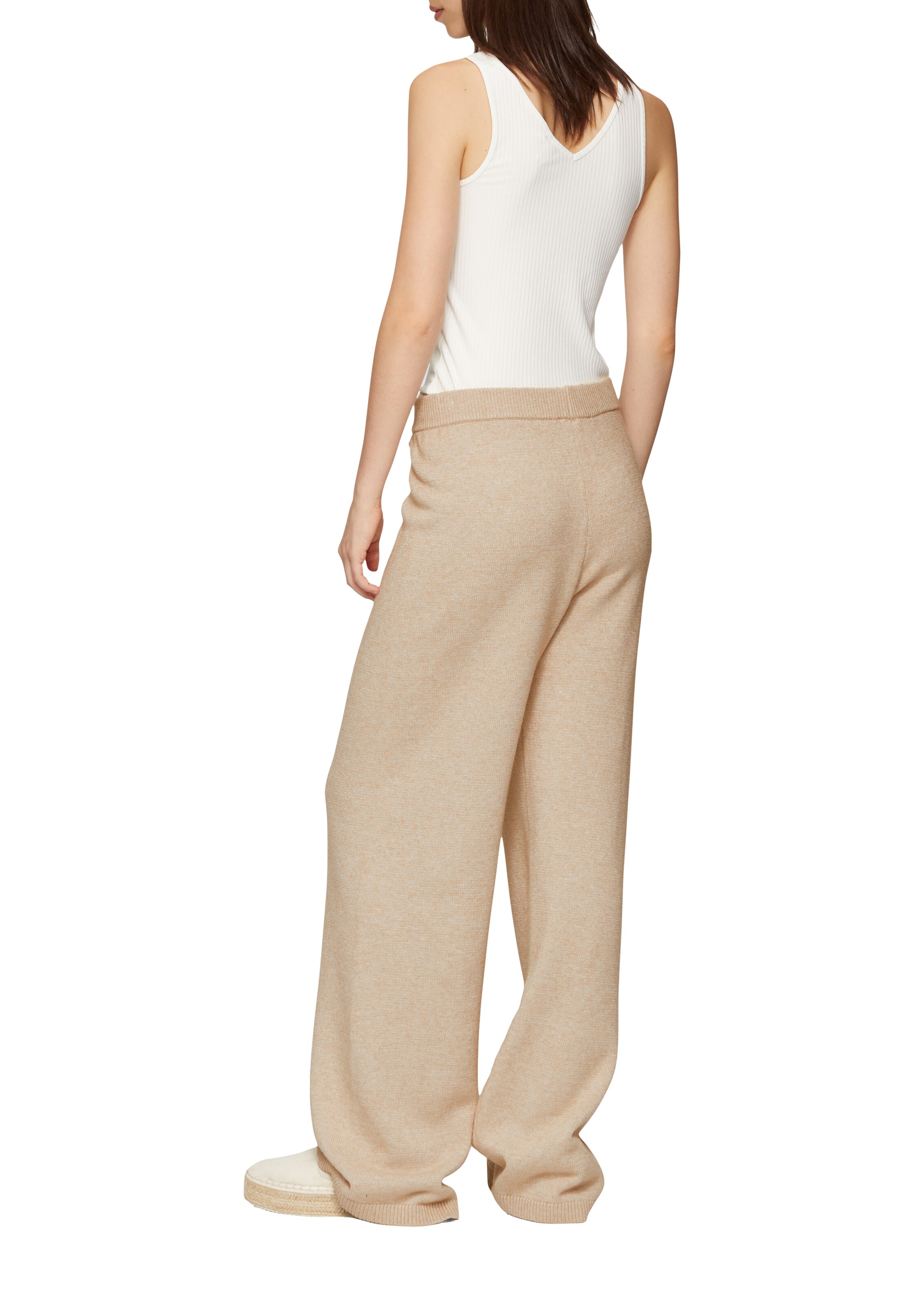 QS Wide Leg Hose in Beige