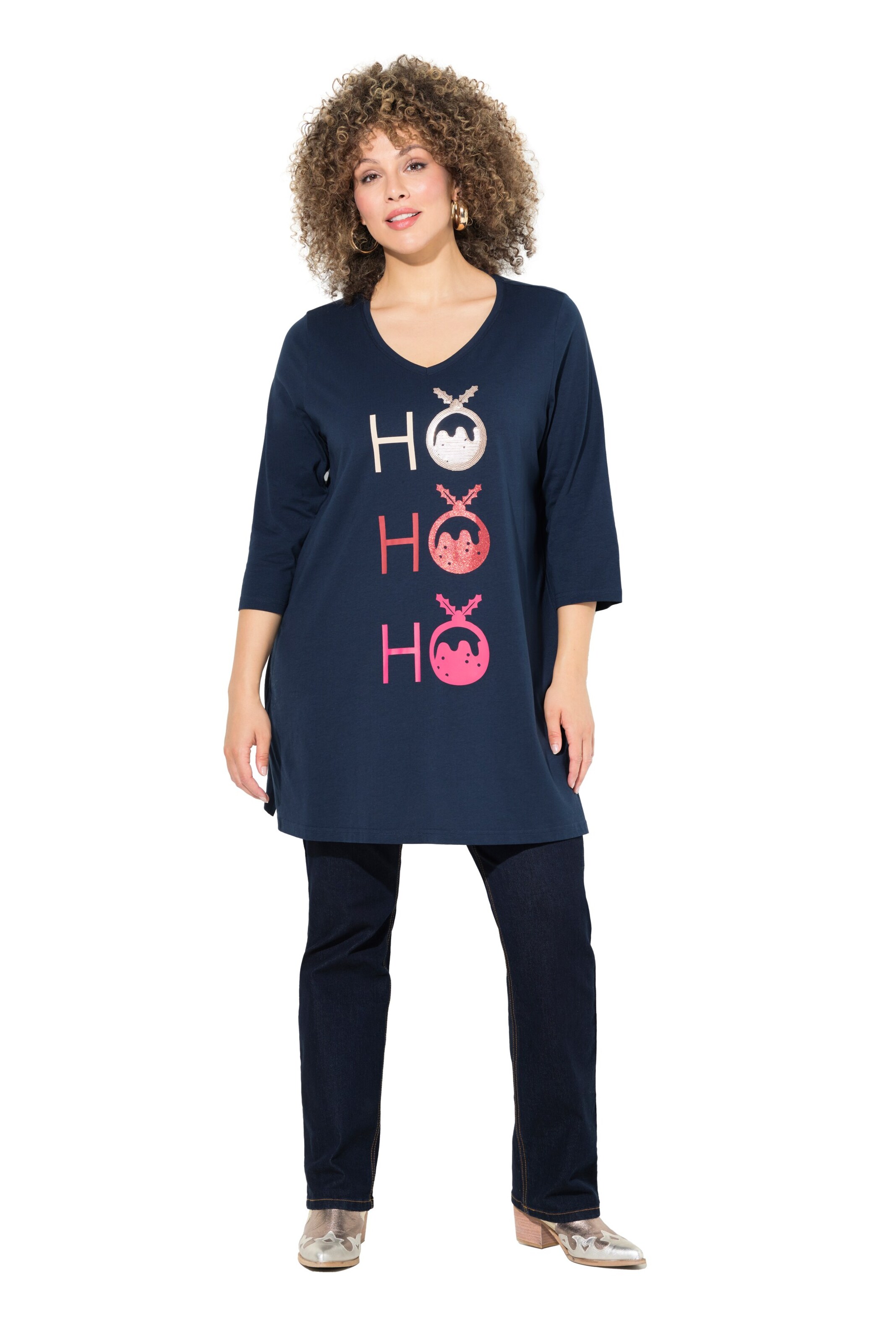 T-shirt Ulla Popken en bleu