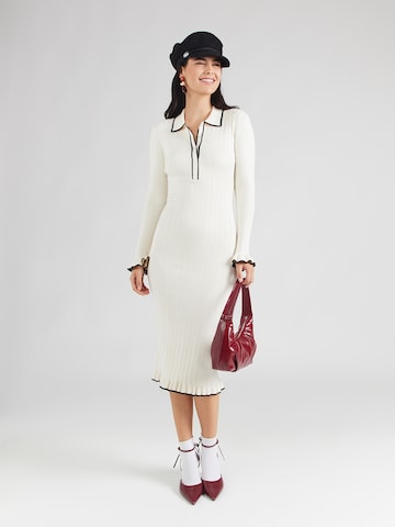 GUESSPletena haljina 'LUISA' - bijela boja: prednji dio