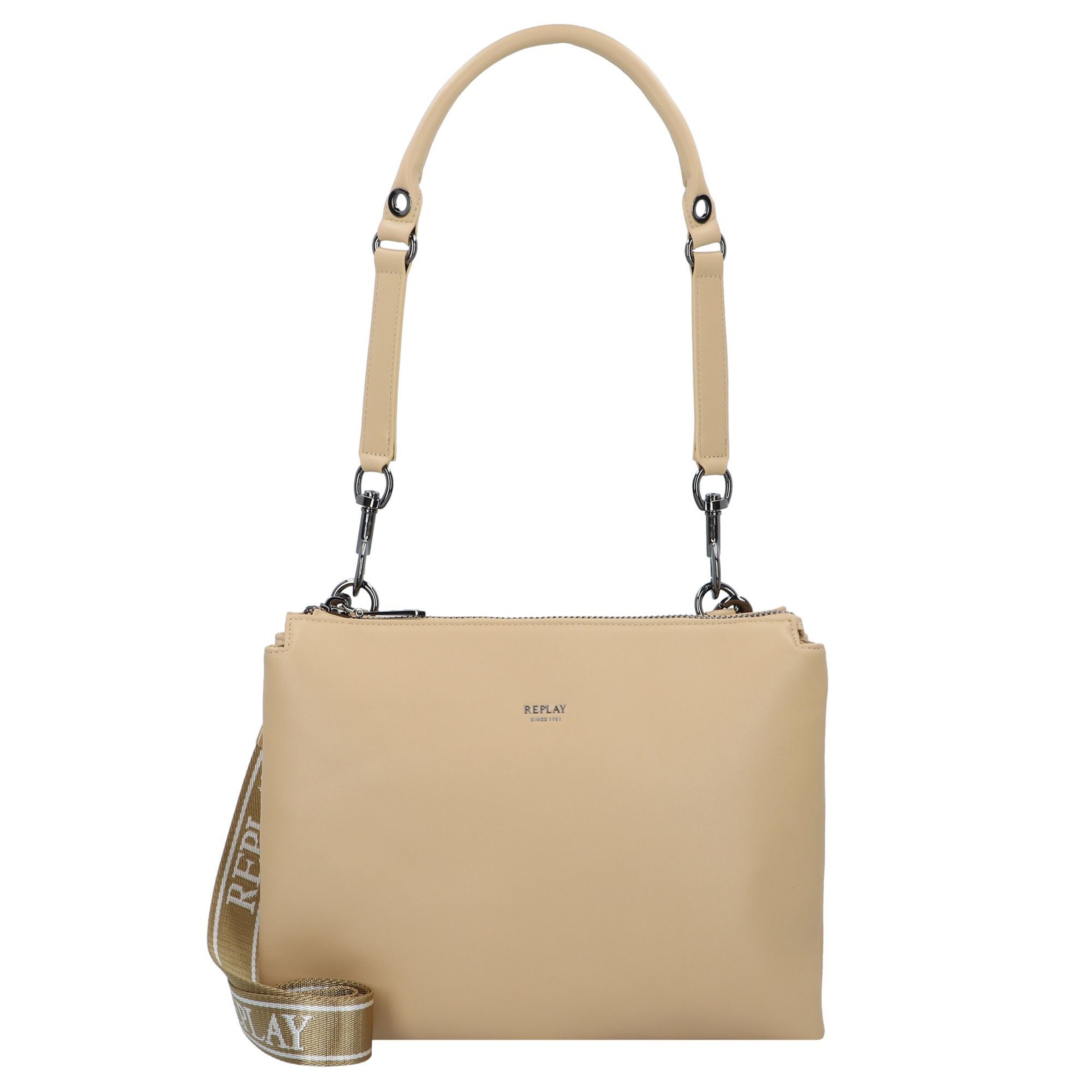 Borsa a spalla di REPLAY in beige: frontale