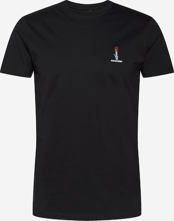 Iriedaily T-Shirt 'Rosebong' in Schwarz: front