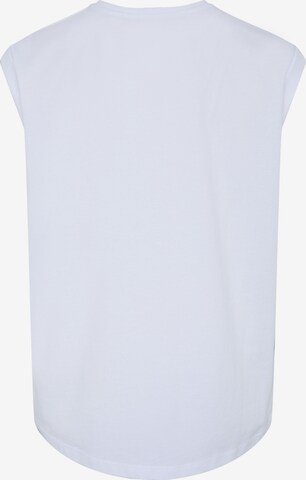 Oklahoma Jeans Top ' mit Palmen-Motiv ' in White