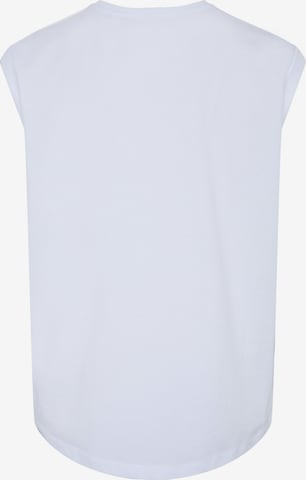 Oklahoma Jeans Top ' mit Palmen-Motiv ' in White