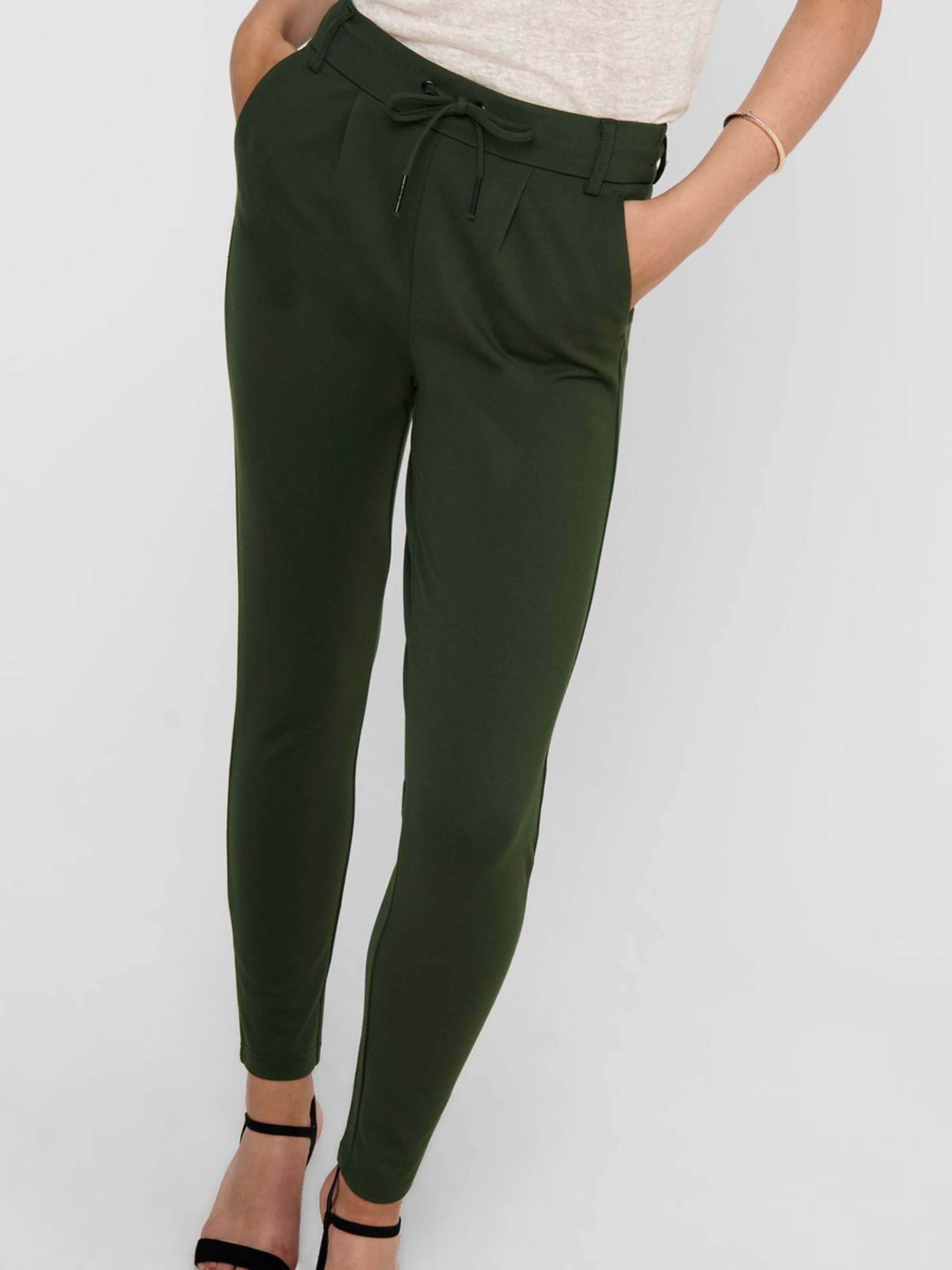 Grandes tailles Pantalon Poptrash ONLY en Vert Foncé 