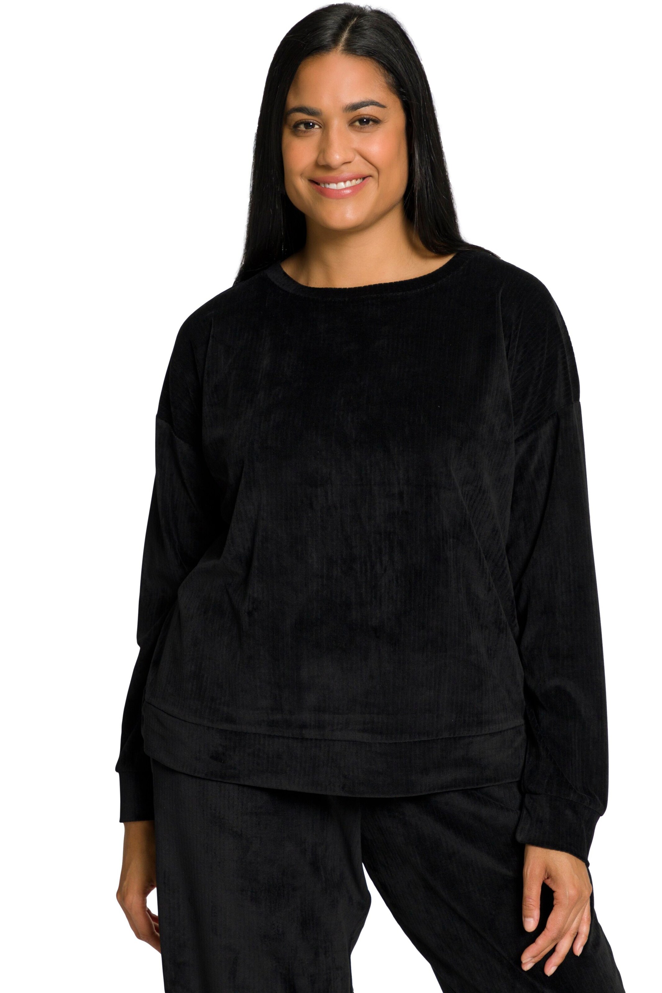 Ulla Popken Sweatshirt in Black: front