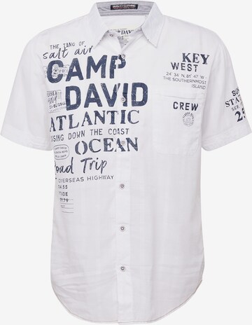 CAMP DAVID Klasický střih Košile – bílá: přední strana
