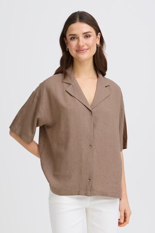 Fransa Blouse 'FRJETT SH 1' in Beige: voorkant