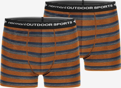 normani Boxershorts in grau / orange / schwarz / weiß, Produktansicht