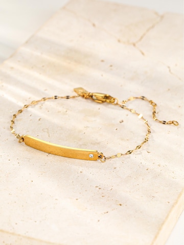Braccialetto 'Crystal Bar Rolo' di Hey Happiness in oro