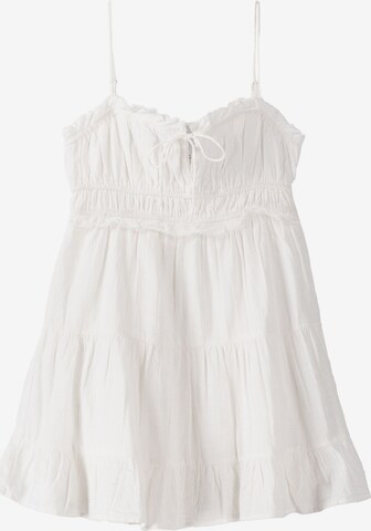 BershkaLjetna haljina - bijela boja: prednji dio