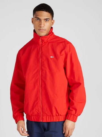 Tommy Jeans Prehodna jakna 'Essential' | rdeča barva: sprednja stran