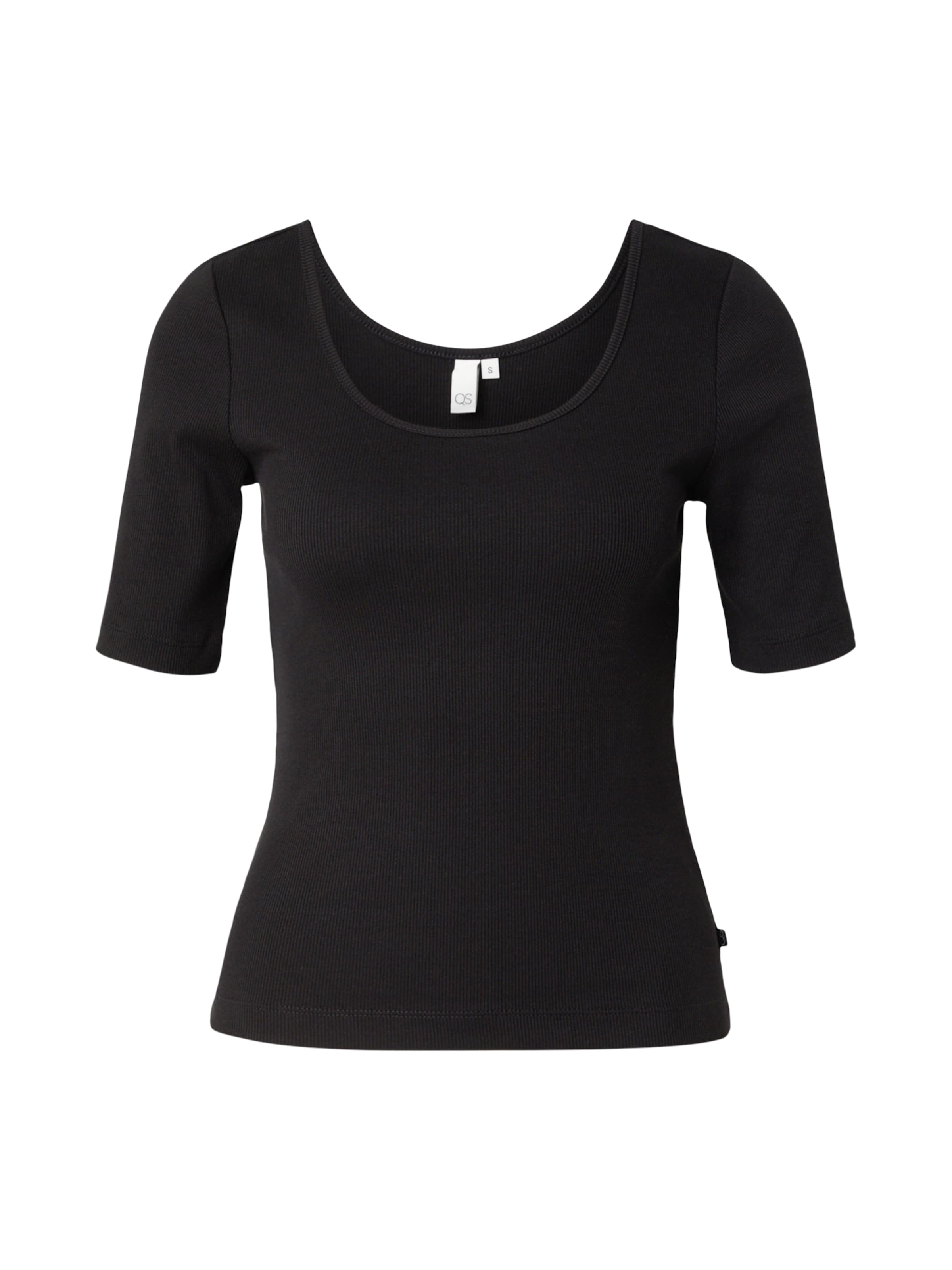 Tricou de la QS pe negru: față