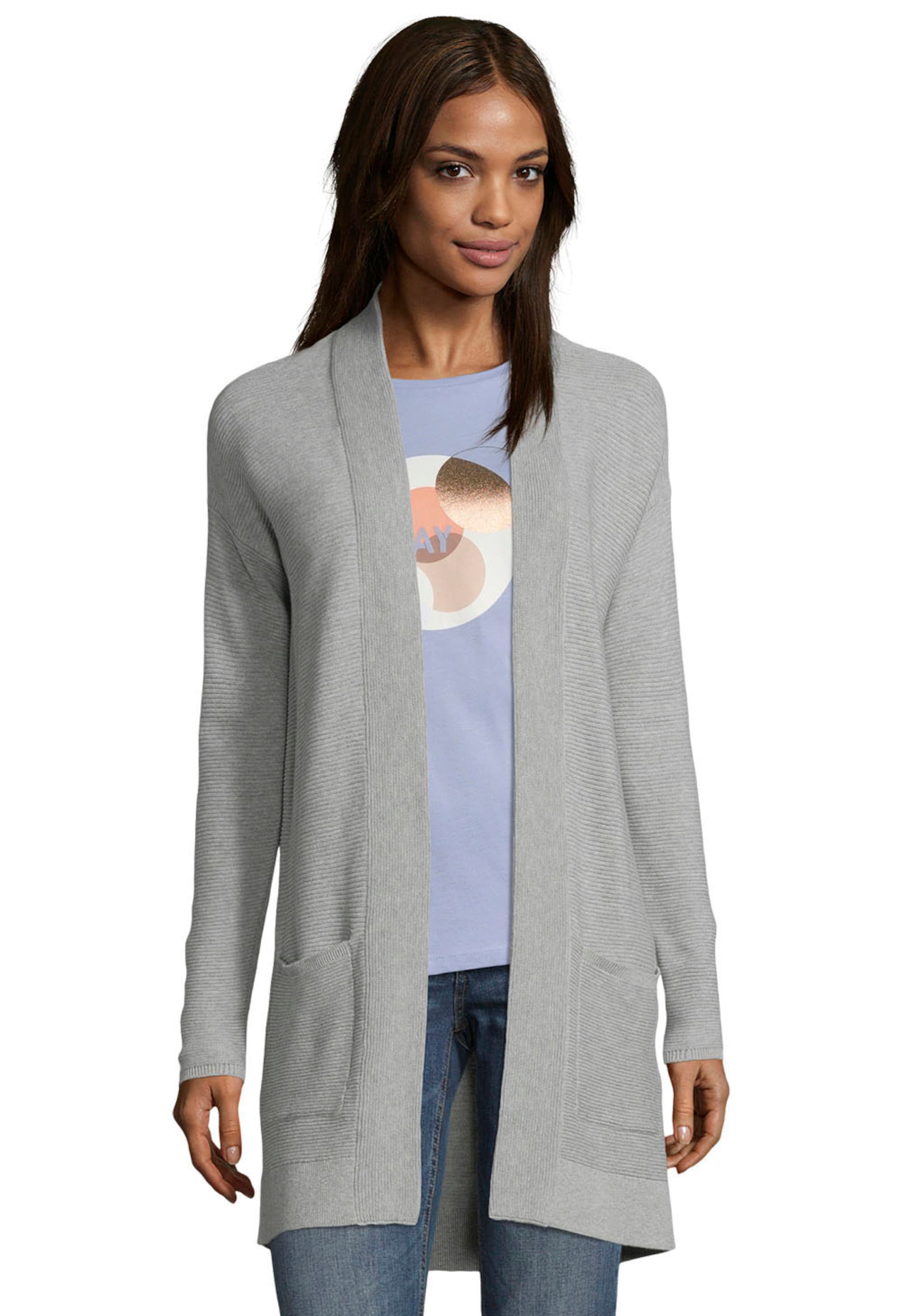 TOM TAILOR Strickjacke in Grau: Vorderseite