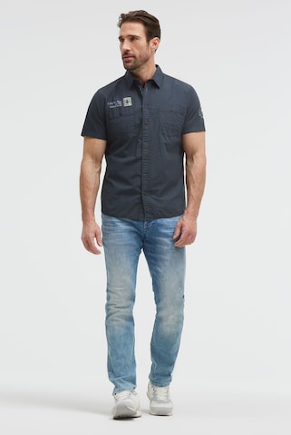 CAMP DAVID Regular fit Button Up Shirt in Blue