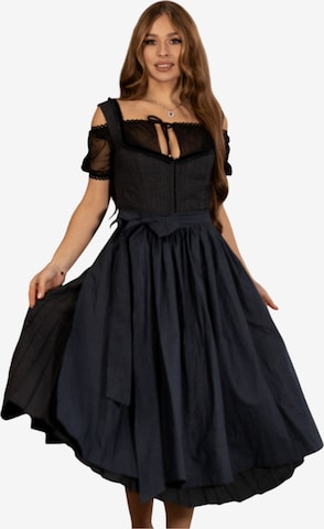 INNA.Trachten Dirndl 'Fernia' in Blau: Vorderseite