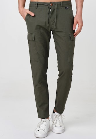 Regular Pantalon cargo ' Cagle ' INDICODE JEANS en vert : devant