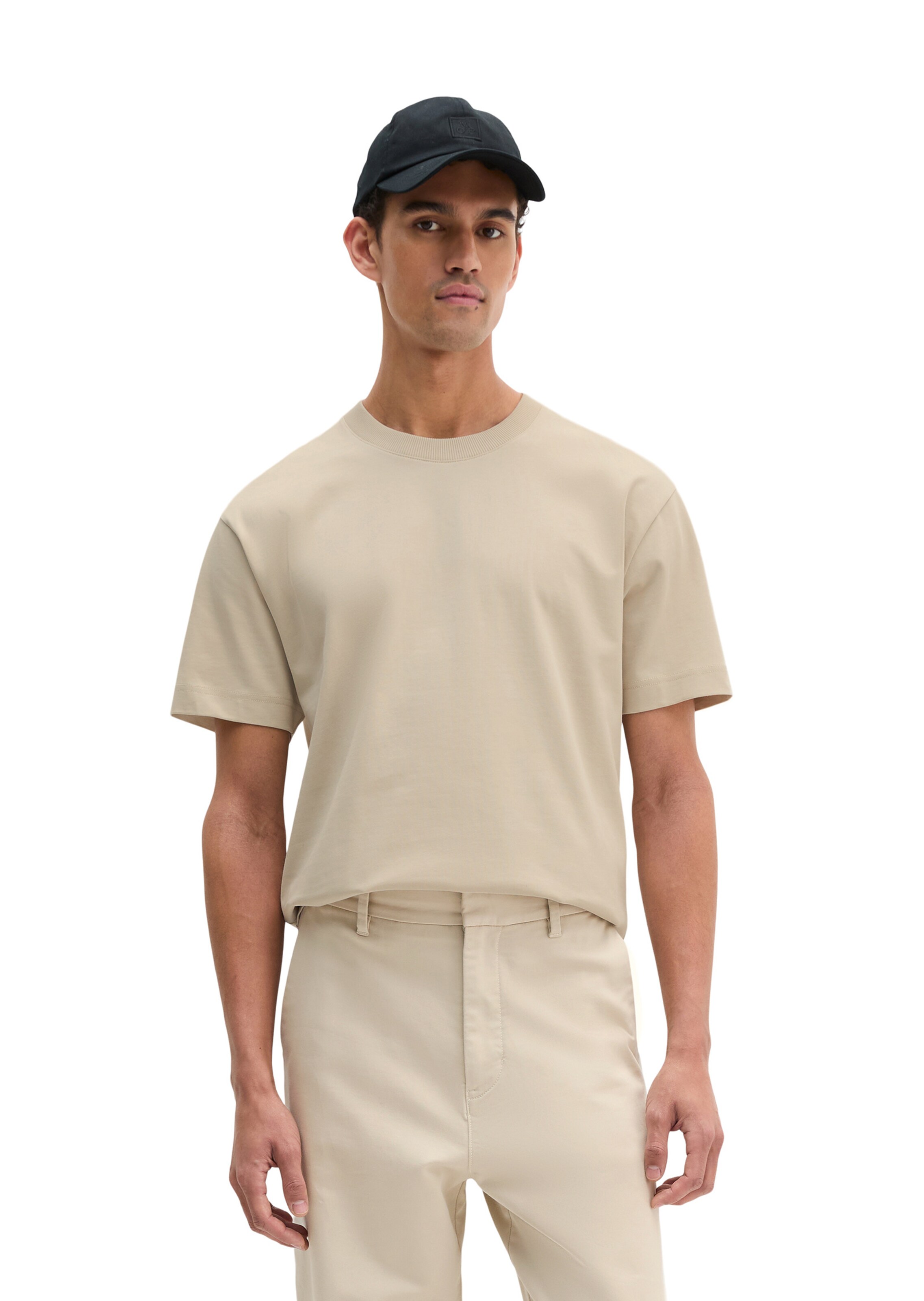 T-Shirt Marc O'Polo en beige : devant