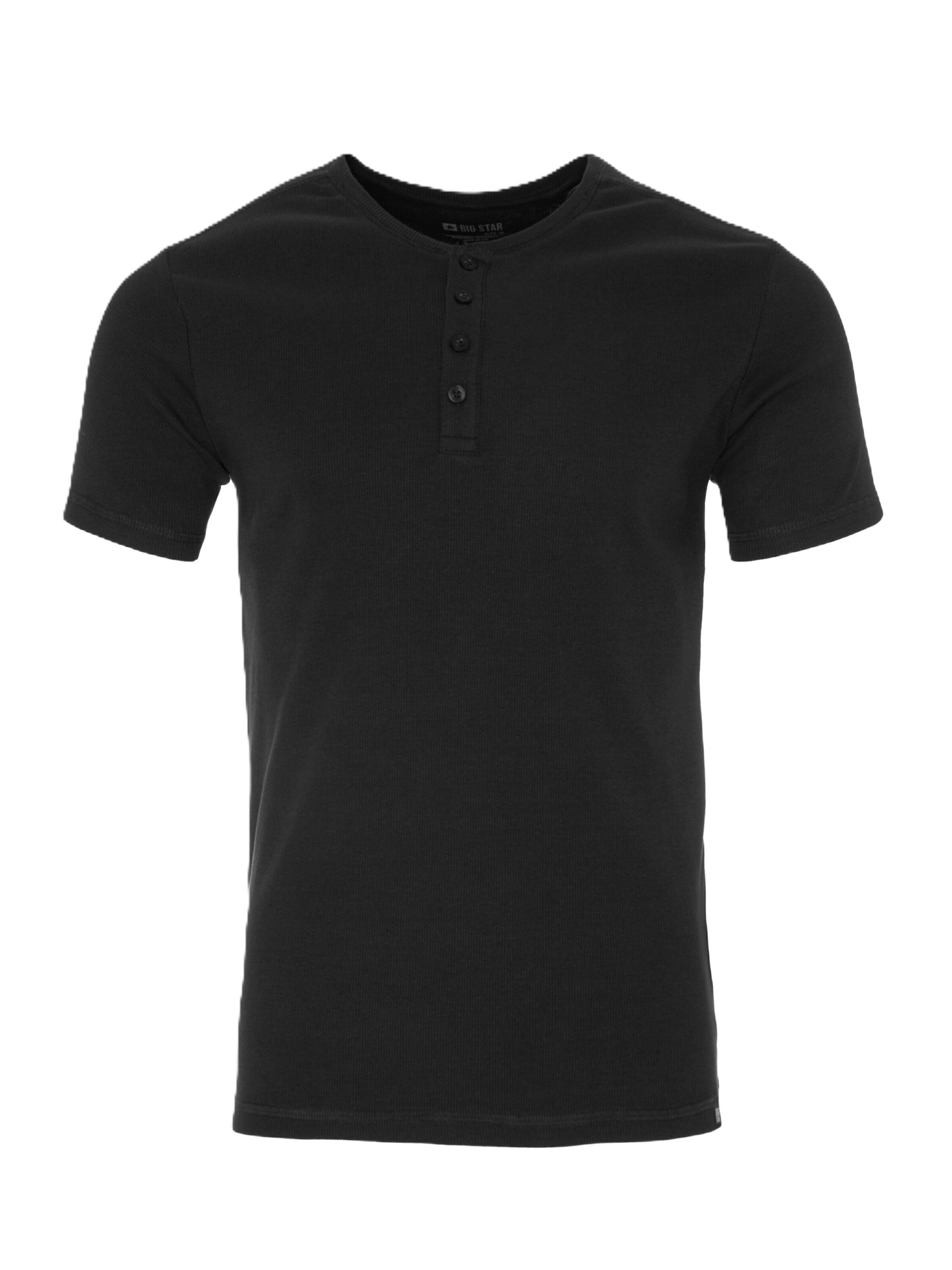 BIG STAR Shirt 'Basicag' in Zwart: voorkant