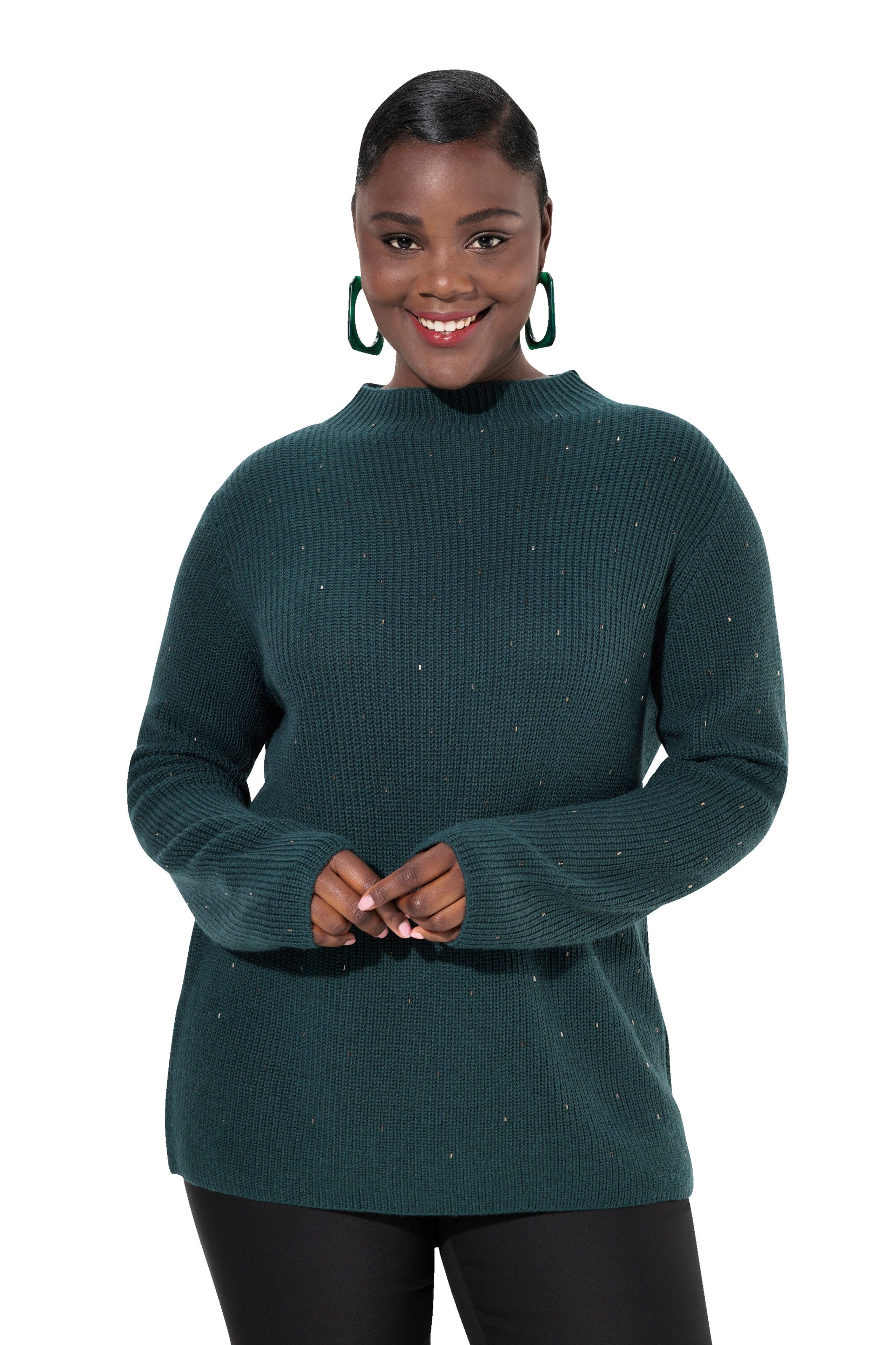 Ulla Popken Pullover in Grün: Vorderseite