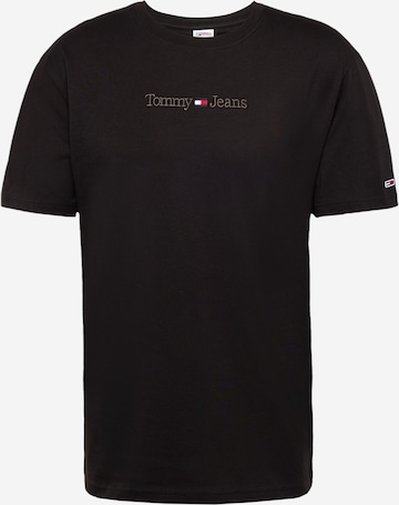 melns Tommy Jeans T-Krekls: no priekšpuses