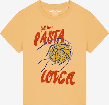 Watapparel T-Shirt 'Pasta Lover' in Gelb: Vorderseite