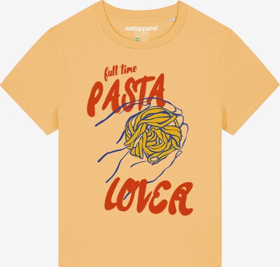 Watapparel T-Shirt 'Pasta Lover' in XXL in blau / ocker / hellgelb / rot, Produktansicht