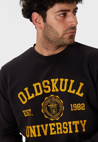 Oldskull Sweatshirt 'Retro University' in Schwarz