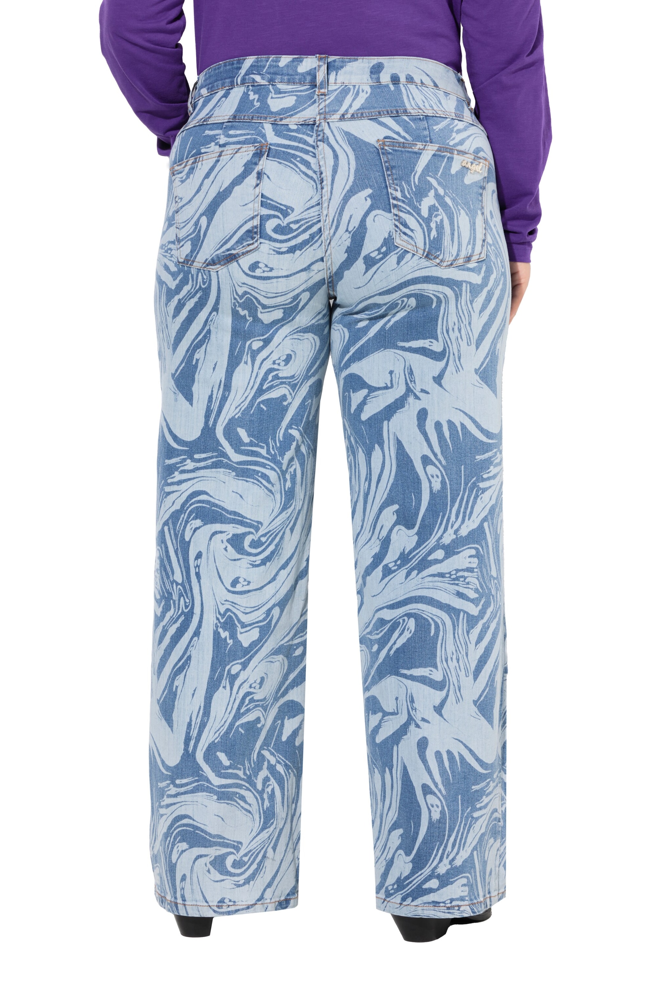 Angel of Style Wide leg Jeans in Blue