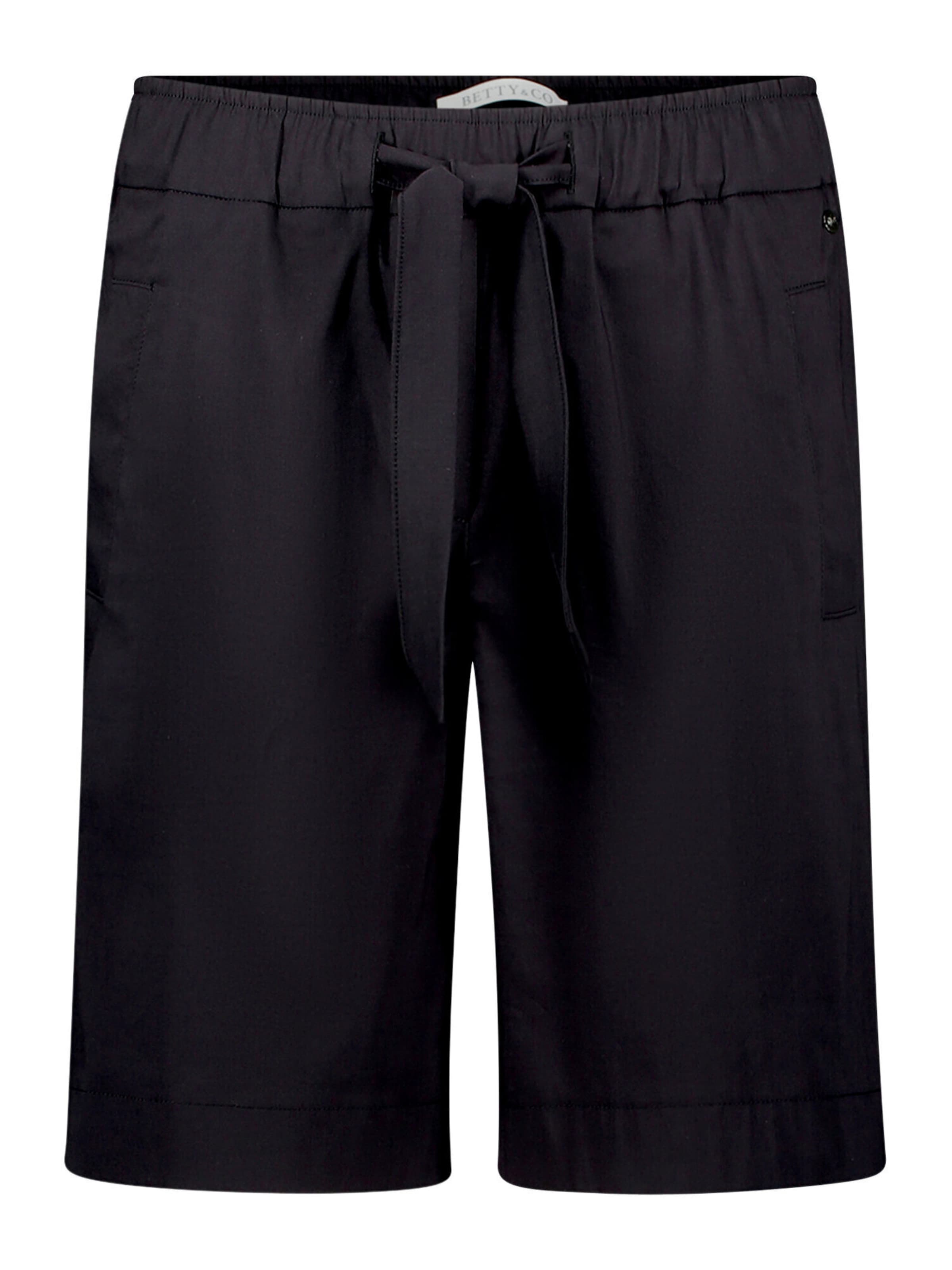 Betty & Co Regular Trousers in Black: front