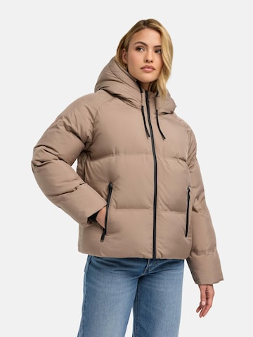 NAVAHOO Winterjas in Beige: voorkant