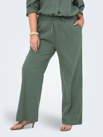 ONLY Carmakoma - Loosefit Pantalón 'CARTIZANA' en verde: frente