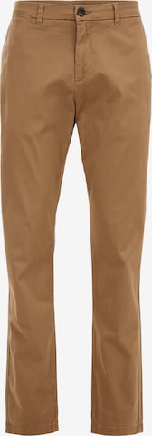 Coupe slim Pantalon chino WE Fashion en marron : devant