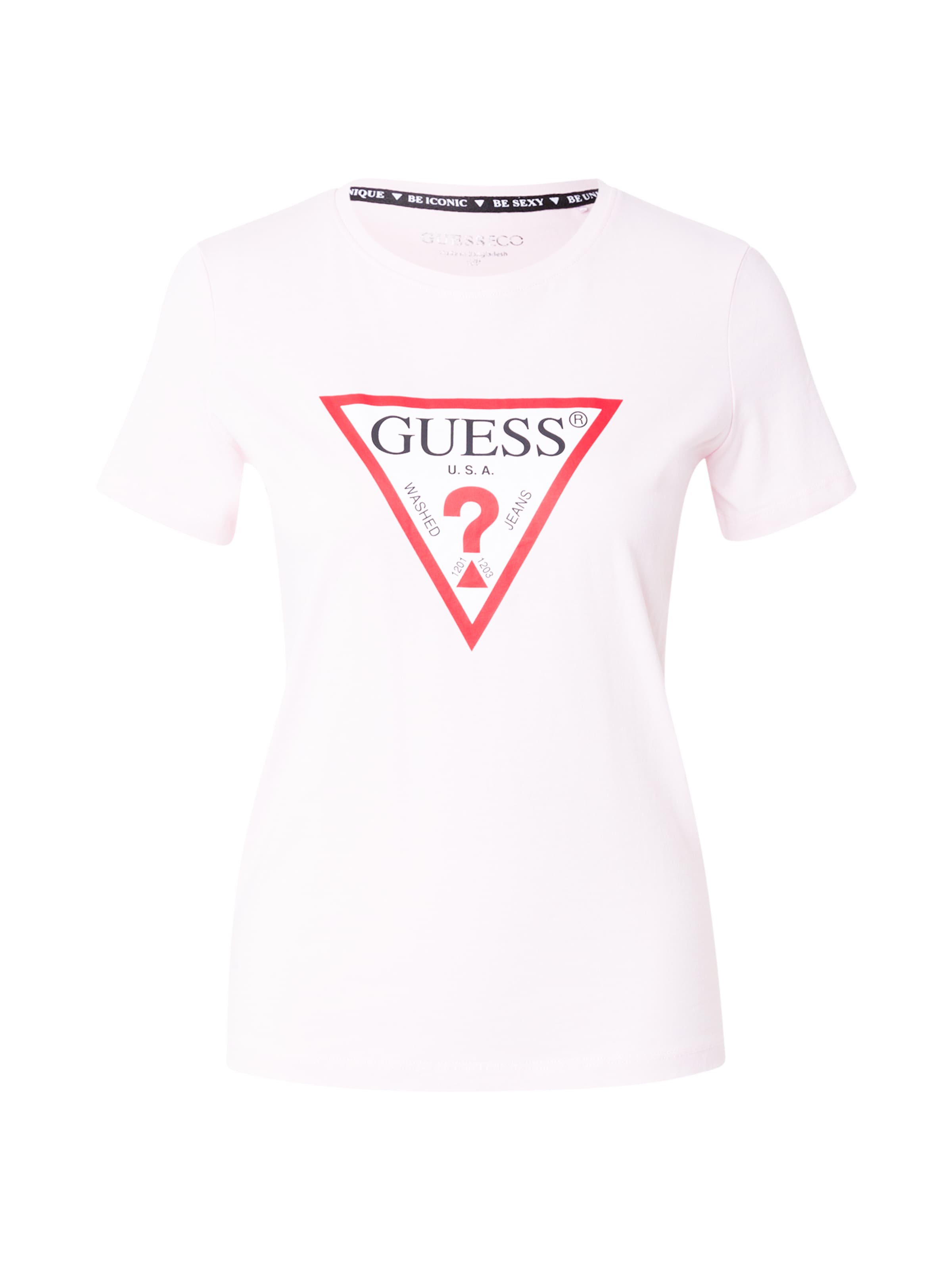 GUESS Μπλουζάκι σε ροζ: μπροστά