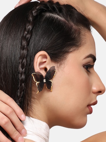 SOHI Earrings 'Tennysee' in Black: front