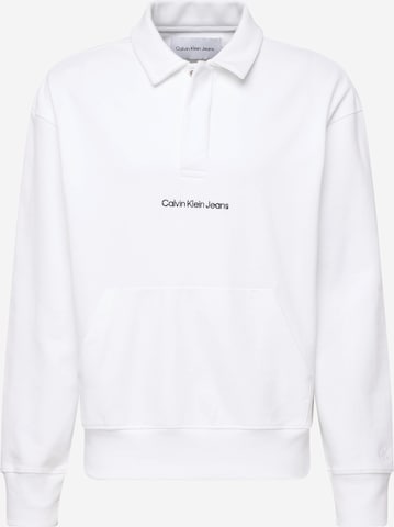 Felpa 'INSTITUTIONAL' di Calvin Klein Jeans in bianco: frontale