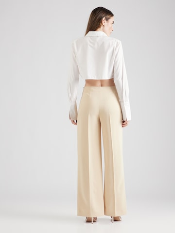 DRYKORN Wide leg Trousers with creases 'BEFORE' in Beige