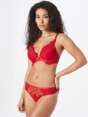 Hunkemöller - Soutien de tecido Soutien 'Pauline' em vermelho