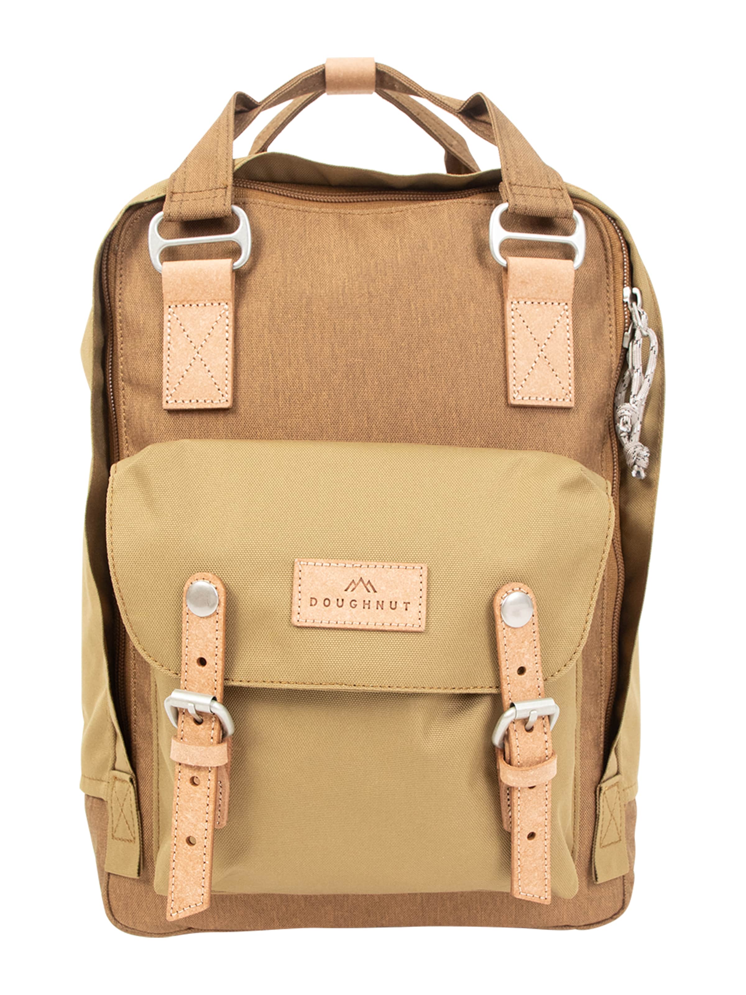 Doughnut Rucksack 'Macaroon Euro' in Braun: Vorderseite