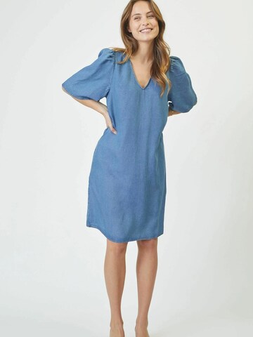 Robe ' Denim' co'couture en bleu