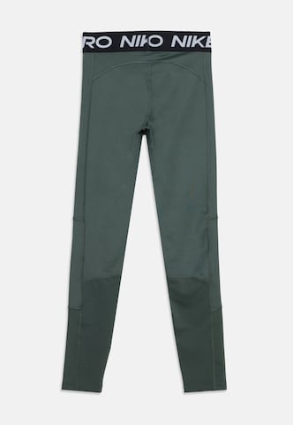 NIKE Skinny Sporthose 'Pro' in Grün: Rückseite