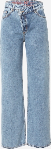 HUGO Szeroka nogawka Jeansy w kolorze niebieski: przód